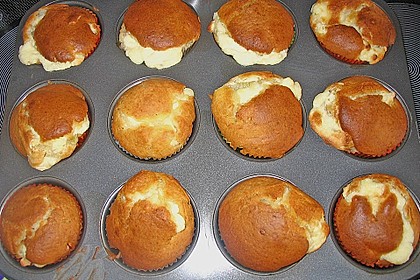Rhabarber - K&auml;sekuchen - Muffins