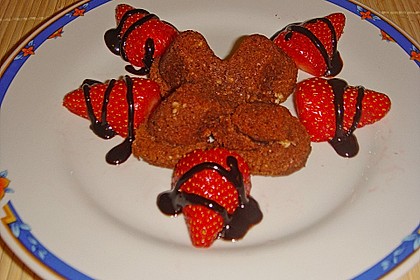 Schokoladentörtchen mit flüssiger weißer Schokolade 15