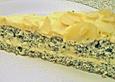 Glasierte Mohntorte mit Buttercreme gef&uuml;llt