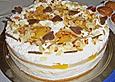 Sekt - Joghurt Torte mit Pfirsichen