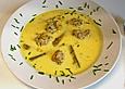 Legierte Spargelsuppe mit Th&uuml;ringer Bratwurstnockerln
