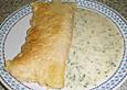 Spargel in Bl&auml;tterteig mit Kr&auml;utersauce
