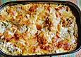 Putenbrust, mit Gem&uuml;se &uuml;berbacken