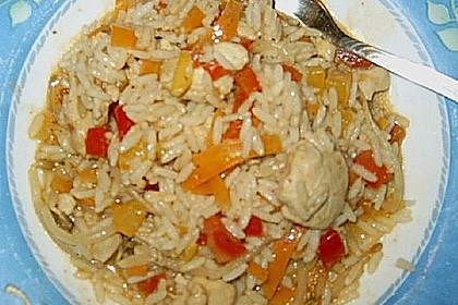 Chinapfanne mit Reis &agrave; la Kicky