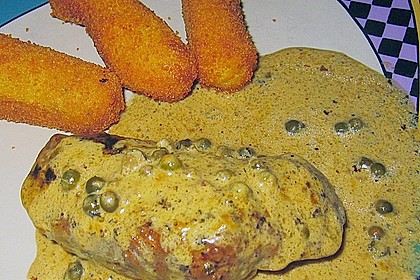 Straußensteak mit Pfeffersoße, mit Cognac flambiert 5