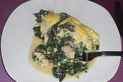 Asiatisches Mangold - Fisch Gratin 1