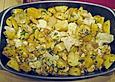 Putengeschnetzeltes mit Kartoffeln und Blumenkohl