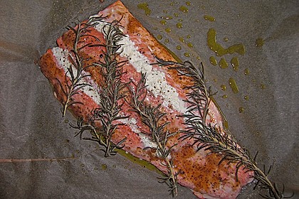 Frisches Lachsfilet  im Backofen 1