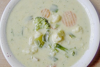 Bunte Gefl&uuml;gel-K&auml;sesuppe 1