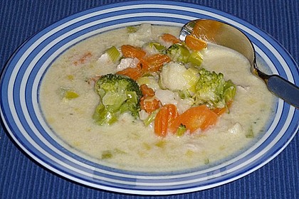 Bunte Gefl&uuml;gel-K&auml;sesuppe 3