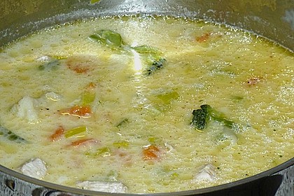 Bunte Gefl&uuml;gel-K&auml;sesuppe 11
