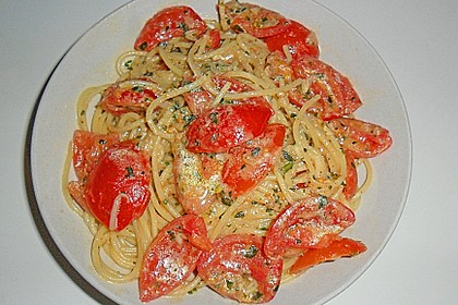 Spaghetti mit Cocktailtomaten 38