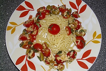 Spaghetti mit Cocktailtomaten 40