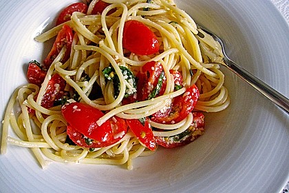 Spaghetti mit Cocktailtomaten 29