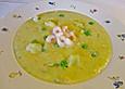 Kartoffel - K&auml;se - Suppe mit Shrimps