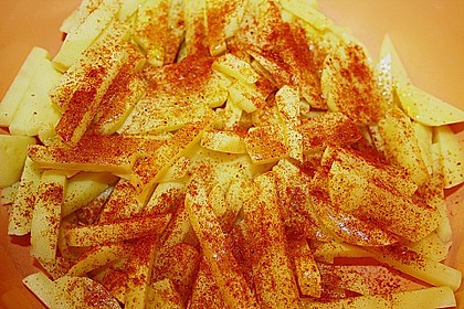 Selbstgemachte Pommes aus dem Backofen 11