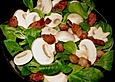 Feldsalat mit Speck und Champignons