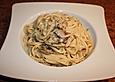 Spaghetti mit Schinken - K&auml;sesauce