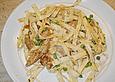 Sp&auml;tzle - Gratin mit Putenstreifen