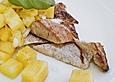 Mariniertes Gefl&uuml;gel mit Ananassalsa und Nudelsalat