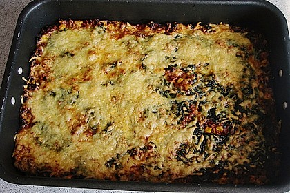 Nudelauflauf mit Spinat 4