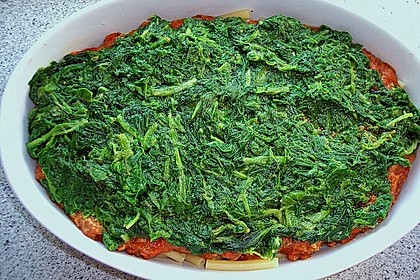 Nudelauflauf mit Spinat 1