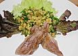 Rauke - Linsen - Salat mit Lammfilet