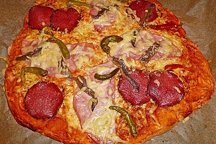 Quark - Öl - Teig für Pizza 1