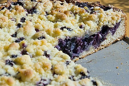 Blaubeer - Streusel - Kuchen mit Sahneguss 3