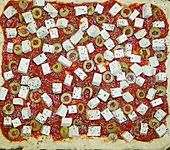 Kartoffelpizza mit Feta und Oliven (Bild)
