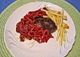 Paprikasteaks mit Pommes frites