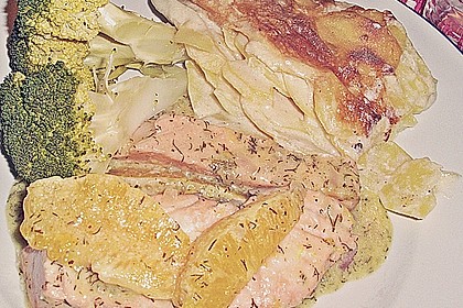 Lachs in Orangensauce 3