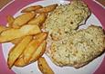&Uuml;berbackenes Putenfilet mit Frischk&auml;se
