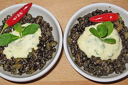 Rote Linsen mit Minzjoghurt 3