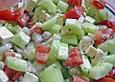 Gurken, Tomaten, Feta Salat