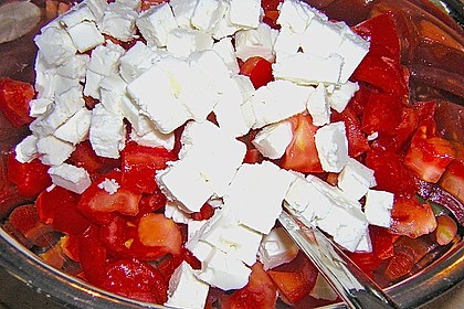 Gurken, Tomaten, Feta Salat 25