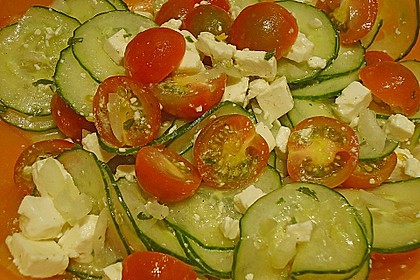 Gurken, Tomaten, Feta Salat 19
