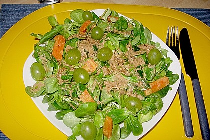 Feldsalat mit Sahne - Speck - Sauce 3