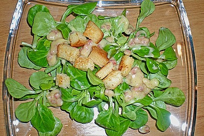 Feldsalat mit Sahne - Speck - Sauce 5