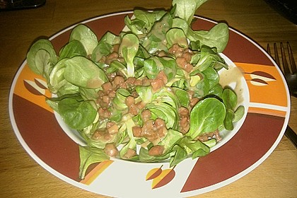 Feldsalat mit Sahne - Speck - Sauce 12