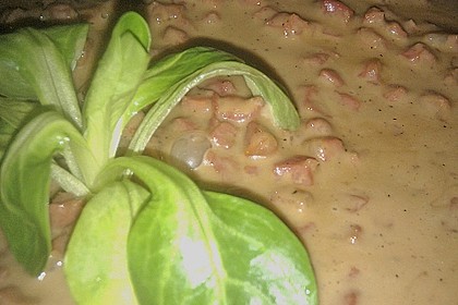 Feldsalat mit Sahne - Speck - Sauce 13