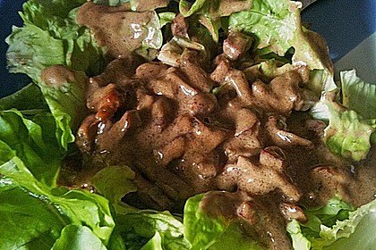 Feldsalat mit Sahne - Speck - Sauce 15