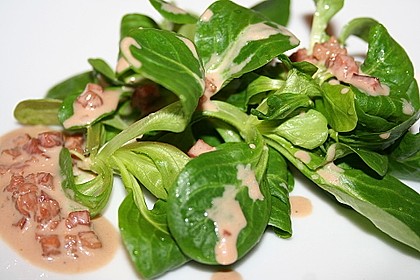 Feldsalat mit Sahne - Speck - Sauce 23