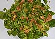 Feldsalat mit Sahne - Speck - Sauce