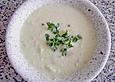 Porreesuppe mit Lachsschinken