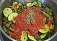 Hackpfanne mit Zucchini