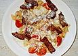 Farfalle und Rumpsteak in K&auml;sesauce