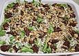 Nudelsalat, kernig, mit Rucola, Tomaten und Parmesan