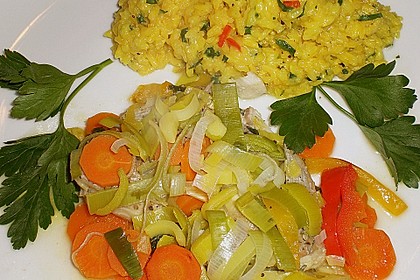 Gemüsefisch in Alufolie