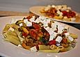 Nudeln in Gem&uuml;se - Feta - So&szlig;e